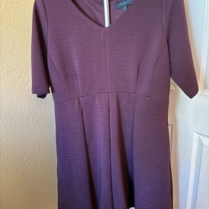 Chic Plum V-Neck Dress